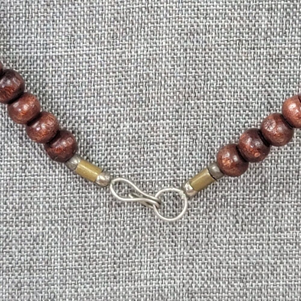 Vintage Purple Lucite Necklace Graduated Round Disc Wood Beads Bundle of Two - Picture 11 of 15